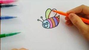 آموزش نقاشی زنبور به کودکان