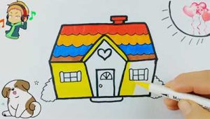 آموزش نقاشی کشیدن خانه به کودکان